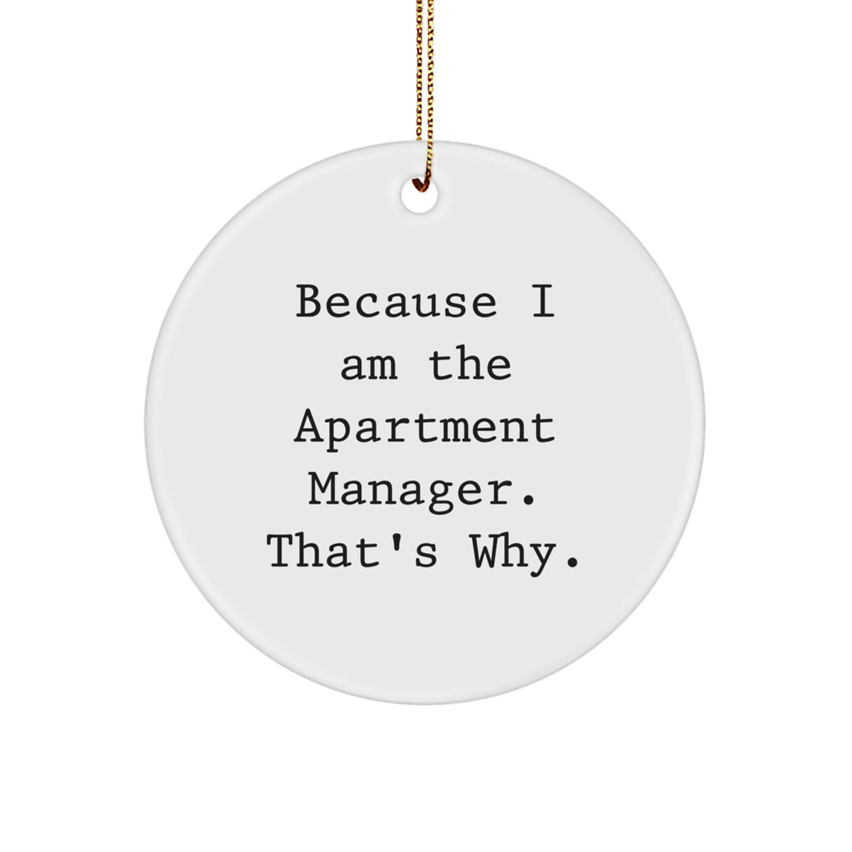 Apartment Manager Keepsake Holiday Christmas Ornament for Him Gift - Image 1