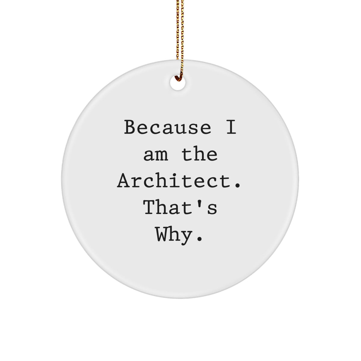 Confident Architect Christmas Ornament Gift for Friends - Novelty - Image 1