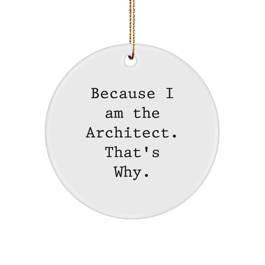 Confident Architect Christmas Ornament Gift for Friends - Novelty - Image 1