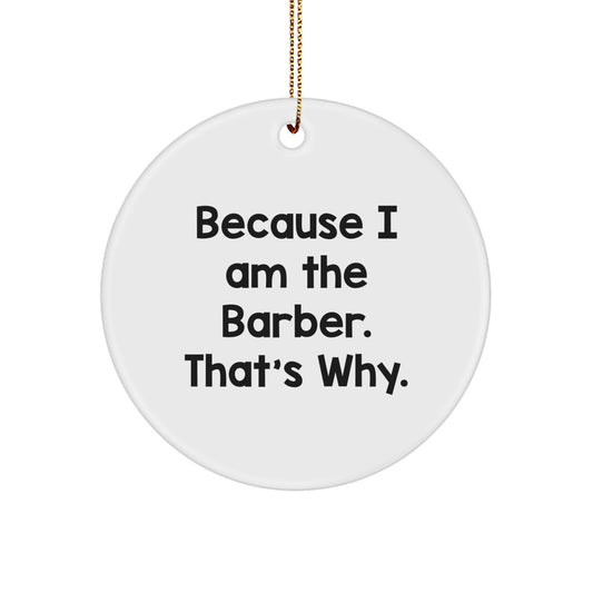 Christmas Gift Ornament for Her Present – Barber Circle Keepsake - Image 1