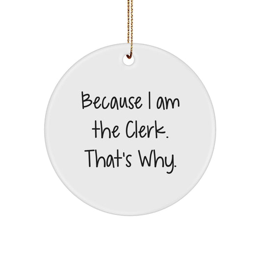 Clerk Favorite Kids Christmas Ornament Gift - Image 1
