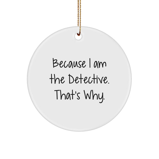 Detective Favorite Circle Ornament for Kids Bright Christmas Gift - Image 1