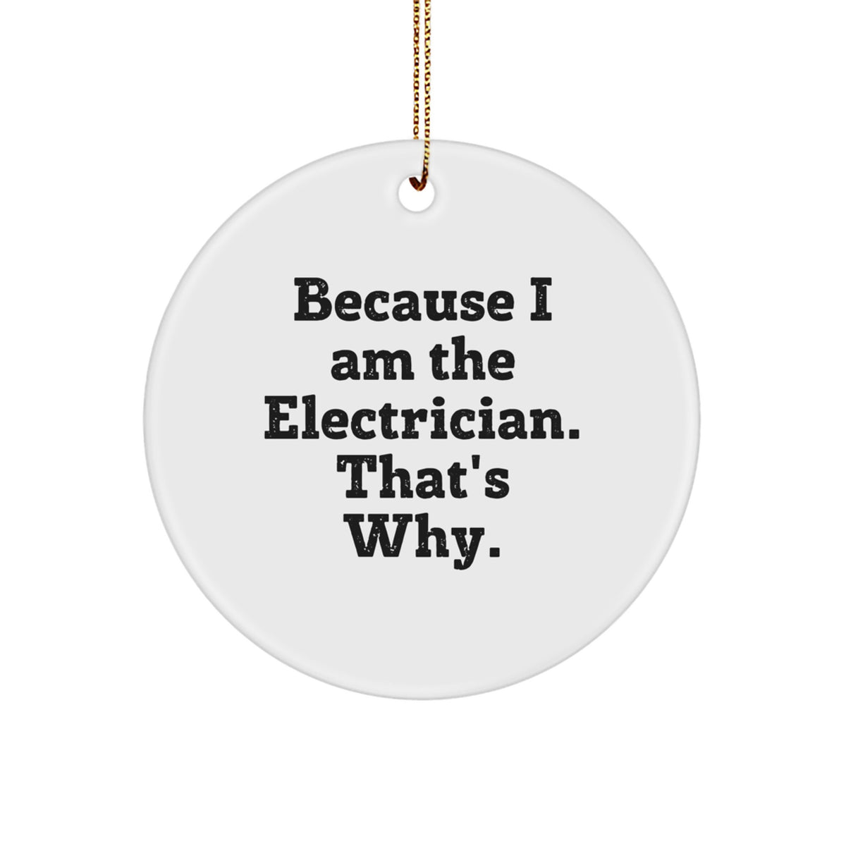 Electrician Keepsake Christmas Ornament for Him Gift - Image 1