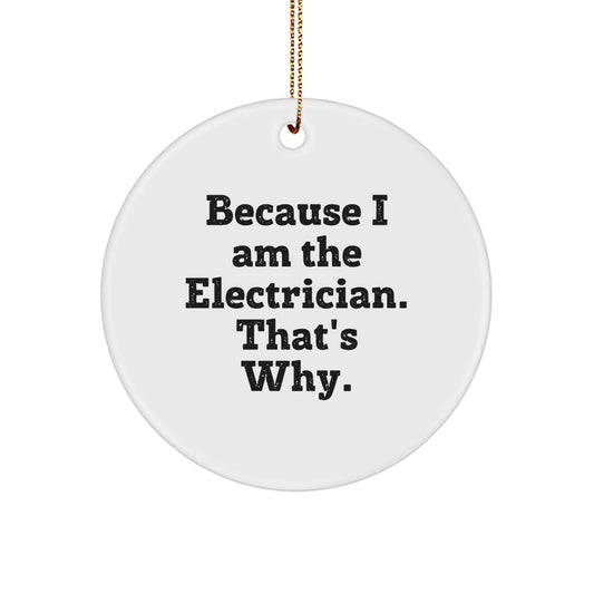 Electrician Keepsake Christmas Ornament for Him Gift - Image 1