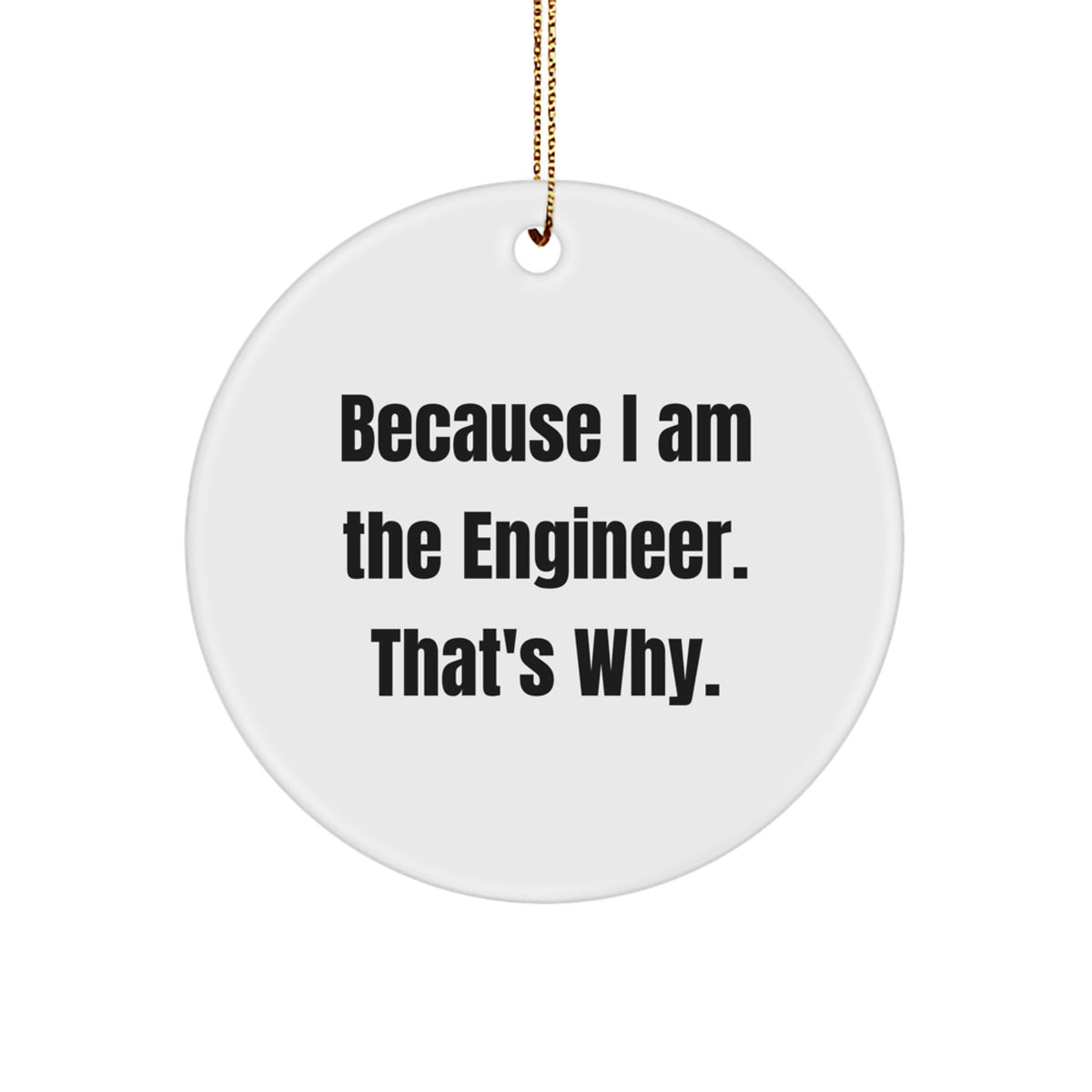 Engineer Keepsake Bright Sublimated Christmas Tree Ornament for Him Gift - Image 1