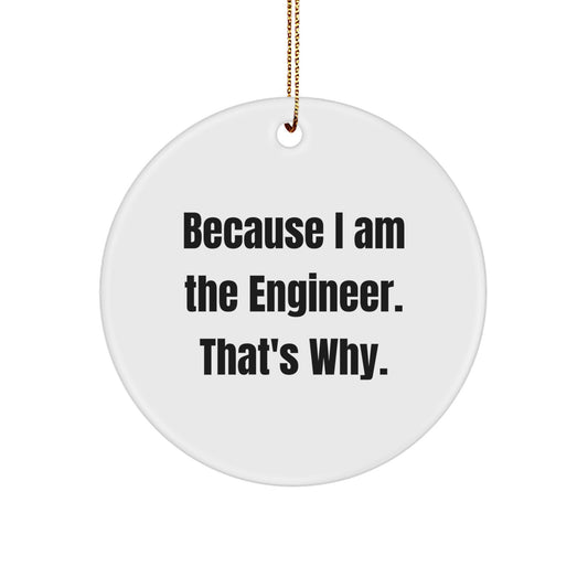 Engineer Keepsake Bright Sublimated Christmas Tree Ornament for Him Gift - Image 1