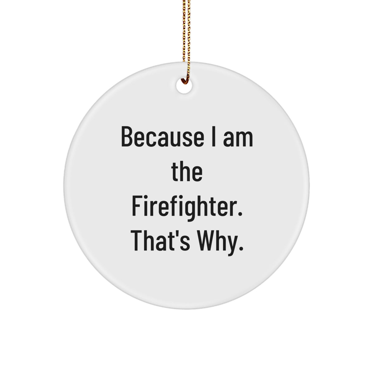 Firefighter Keepsake Christmas Bright Vivid Ornament for Him Gift - Image 1