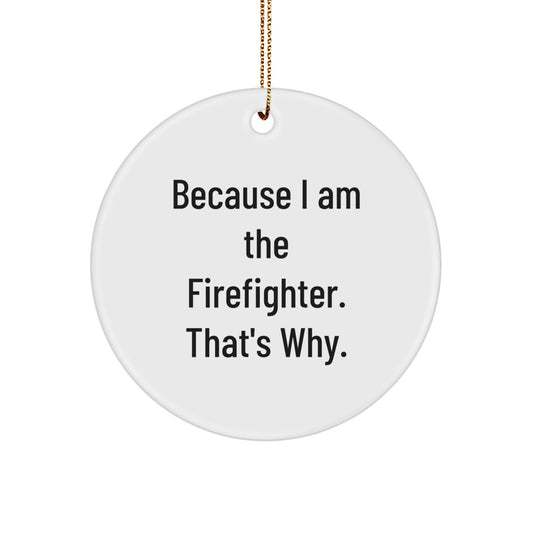 Firefighter Keepsake Christmas Bright Vivid Ornament for Him Gift - Image 1