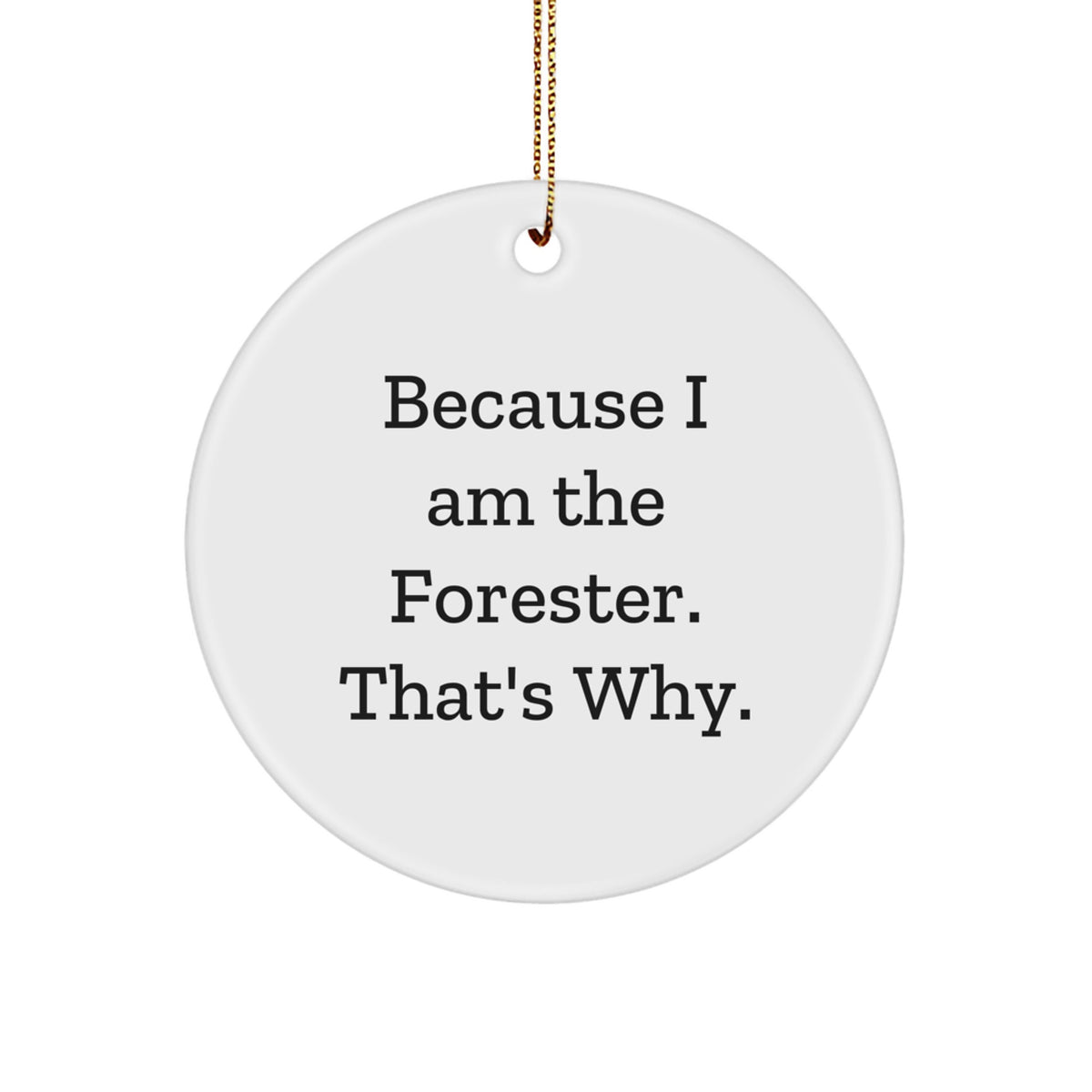 Christmas Gift for Her Forester Circle Ornament Present Holiday Keepsake - Image 1