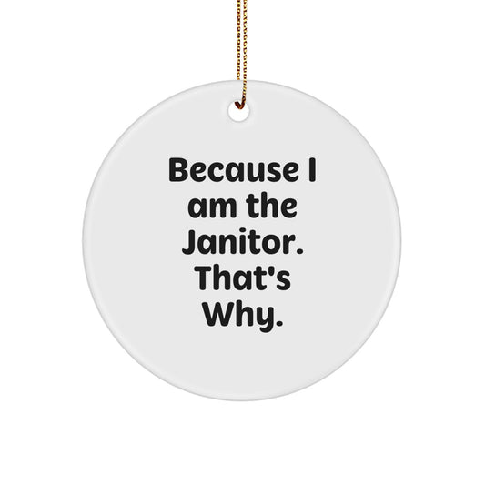 Sassy Janitor Novelty Christmas Ornament Gift for Friends - Image 1