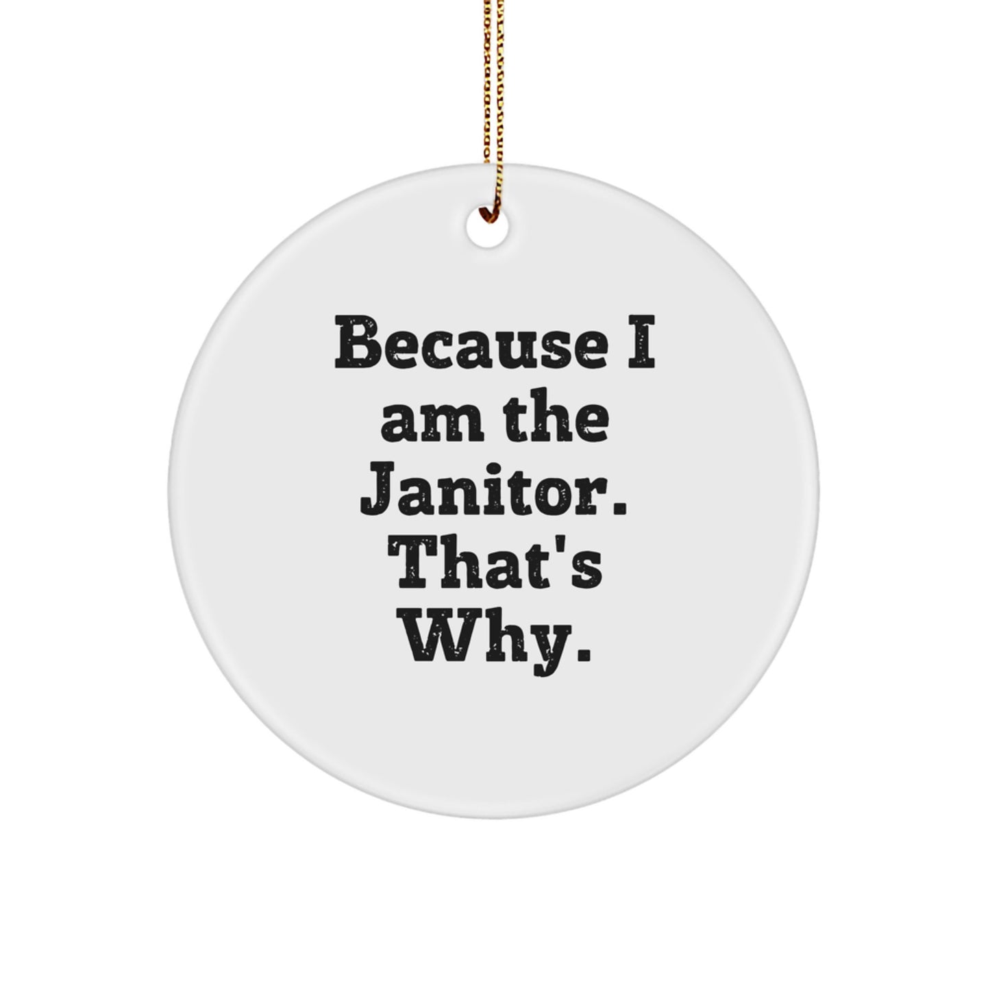Christmas Gift for Roommates Collectible Janitor Circle Ornament - Image 1