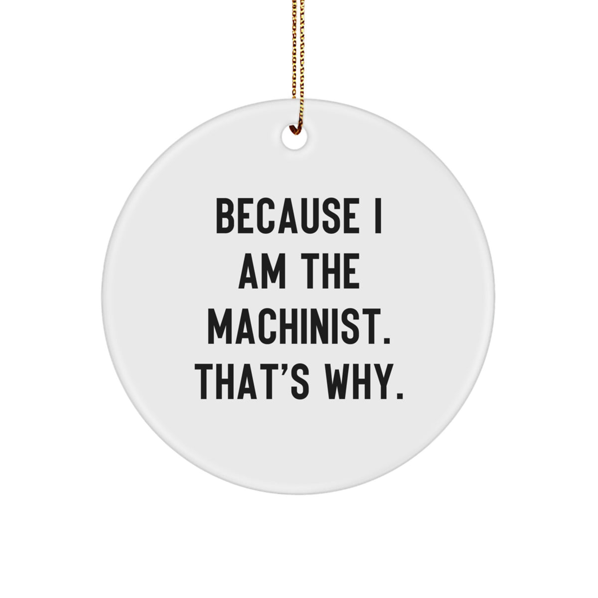 Christmas Gift for Her Machinist Ornament Present Bright With Quote - Image 1
