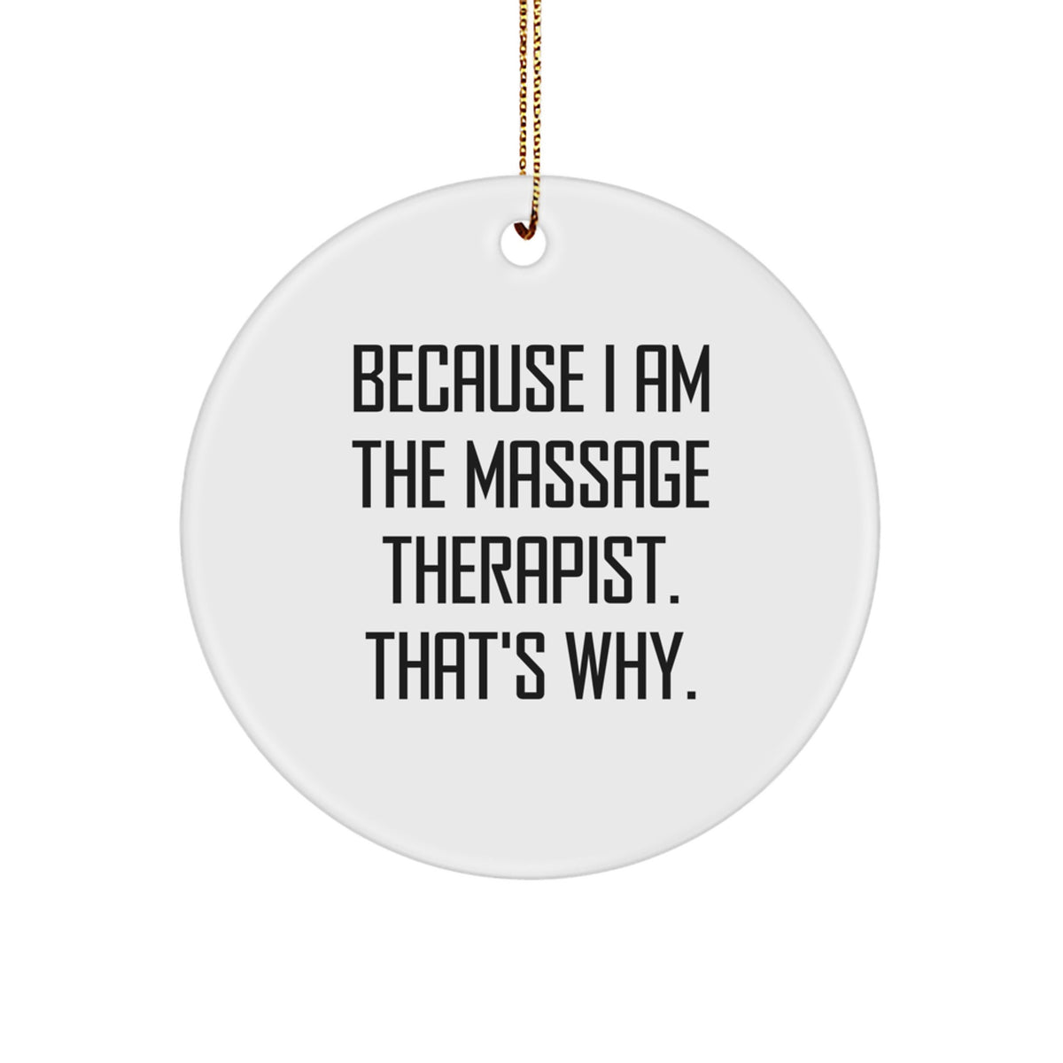 Playful Massage Therapist Novelty Christmas Ornament for Friends Gift - Image 1