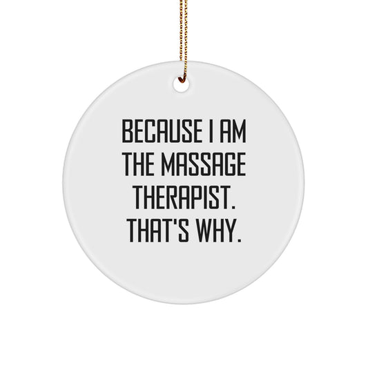 Playful Massage Therapist Novelty Christmas Ornament for Friends Gift - Image 1