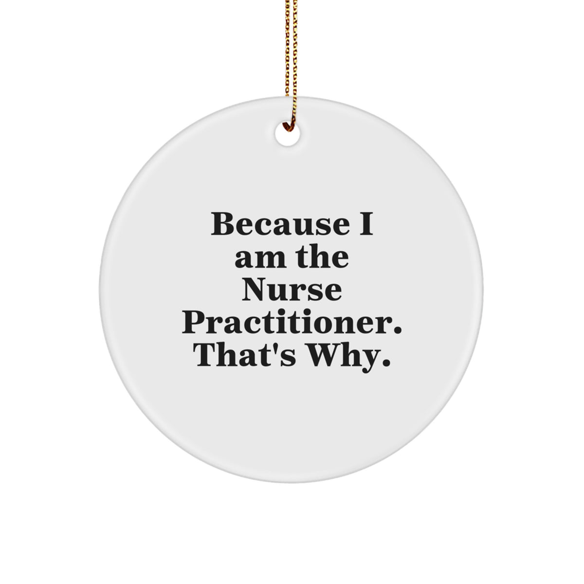 Nurse Practitioner Keepsake White Christmas Ornament for Him Gift - Image 1