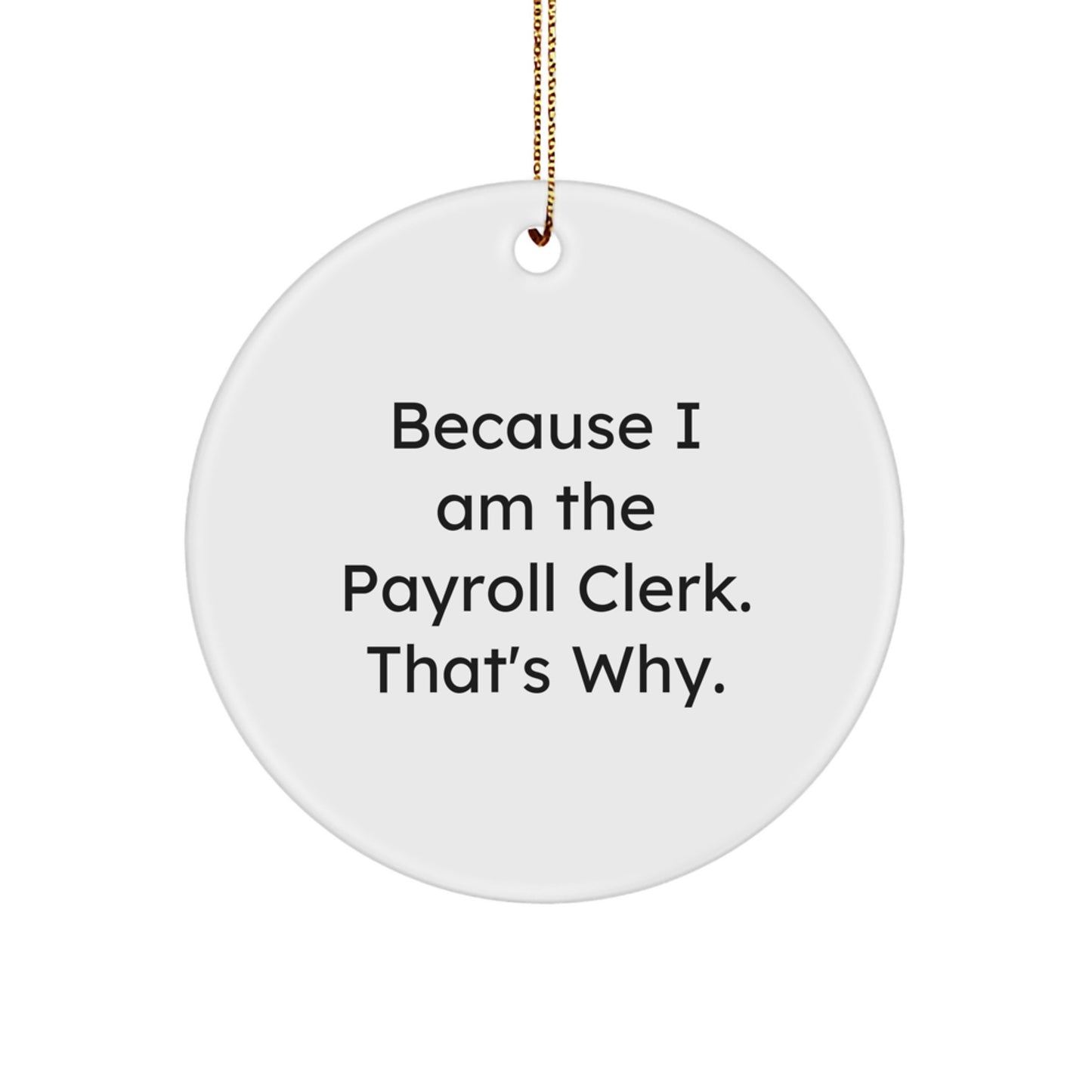 Christmas Gift for Her Payroll Clerk Present Ornament - Image 1