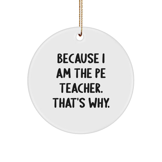 PE Teacher Keepsake Christmas Ornament for Him Gift - Image 1