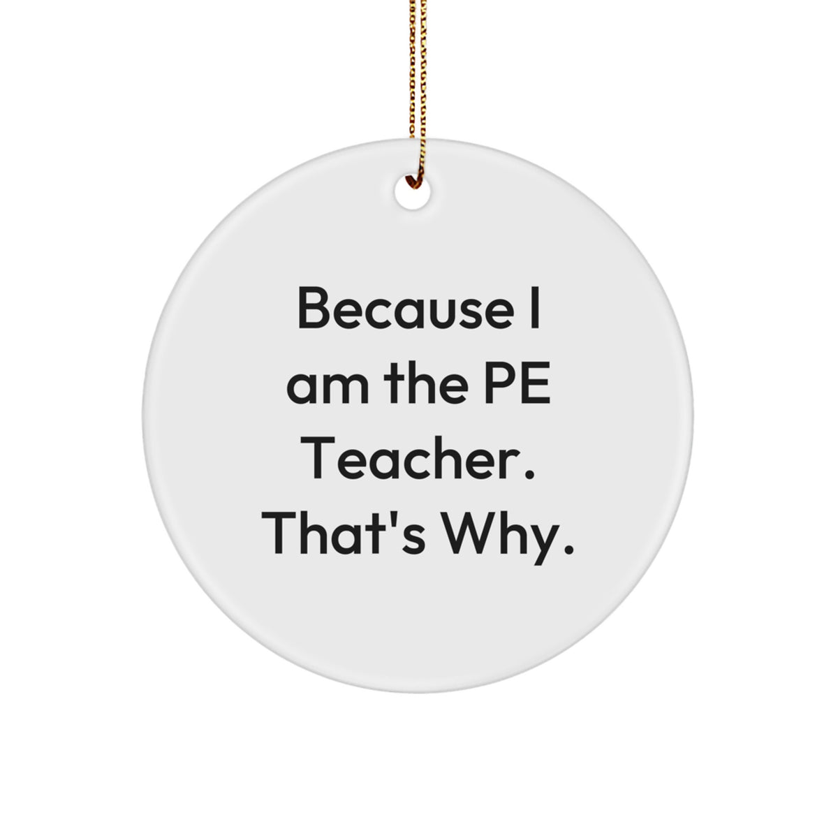 PE Teacher Treasure Christmas Ornament Gift for Family - Image 1