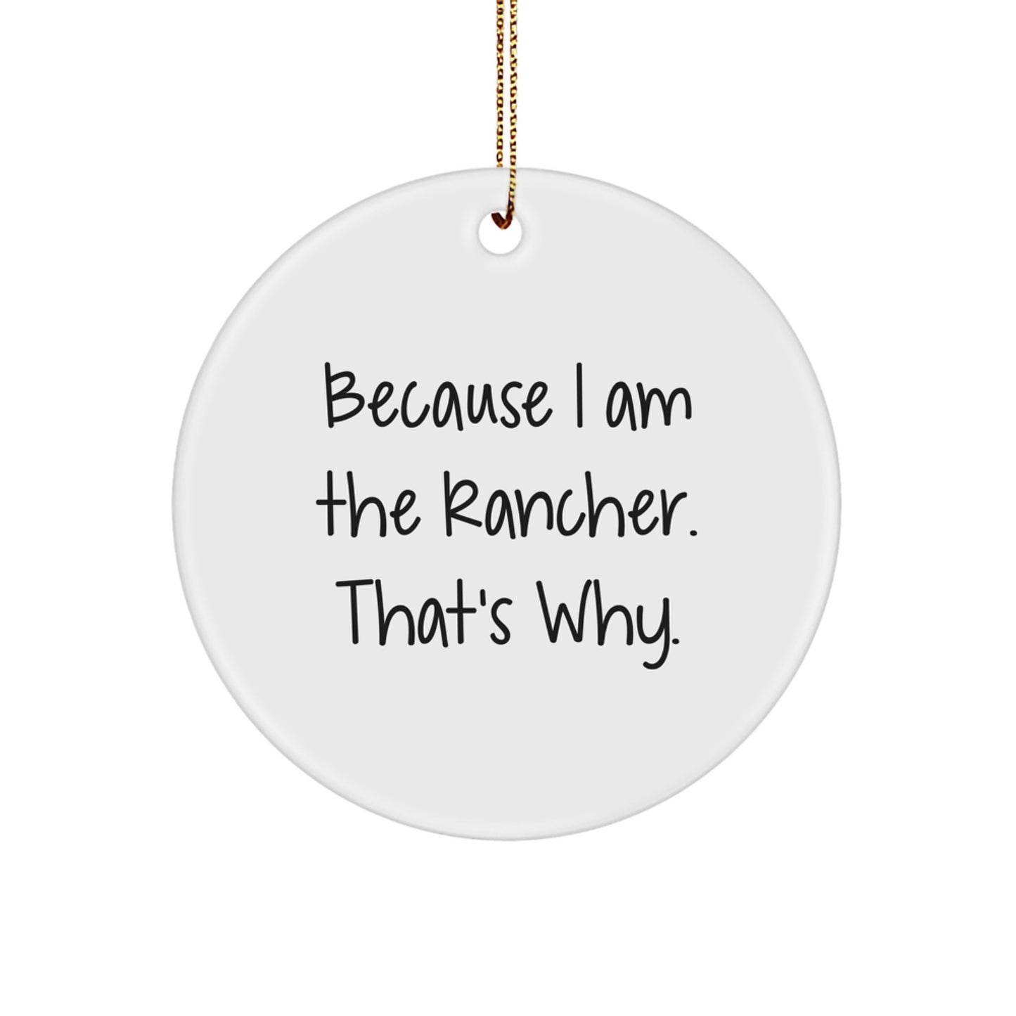 Rancher Favorite Circle Ornament for Kids Christmas Gift - Image 1