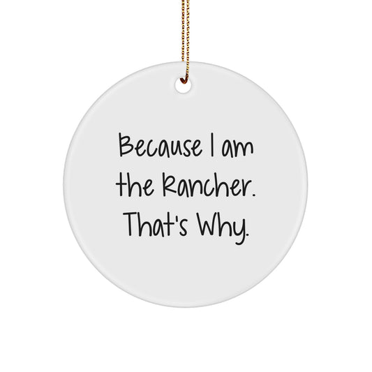 Rancher Favorite Circle Ornament for Kids Christmas Gift - Image 1