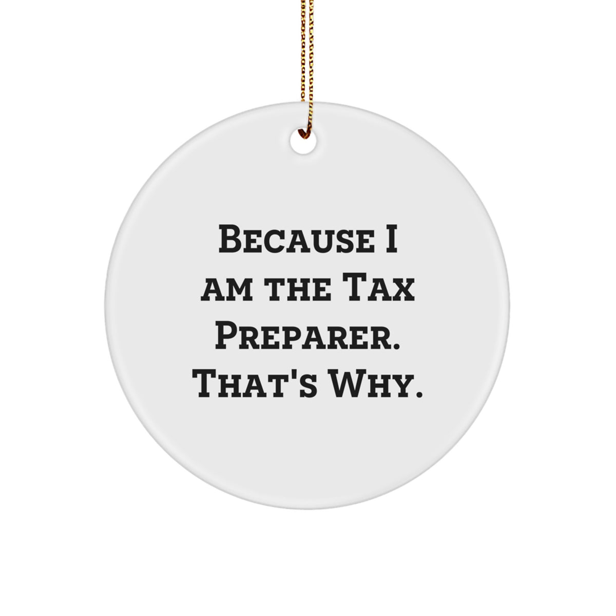 Christmas Gift for Her Tax Preparer Ornament Present - Image 1