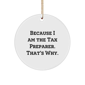 Christmas Gift for Her Tax Preparer Ornament Present - Image 1