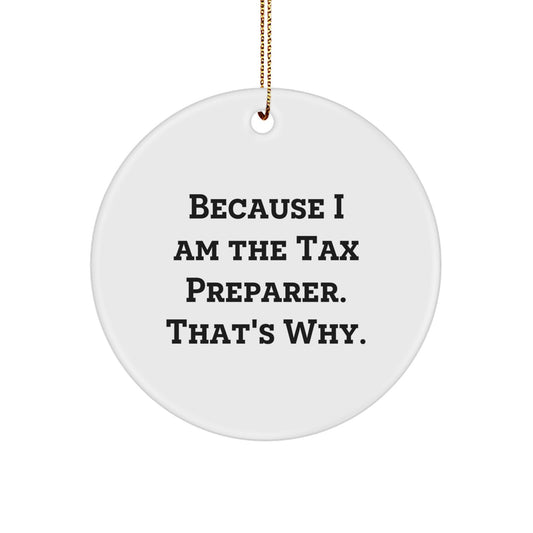 Christmas Gift for Her Tax Preparer Ornament Present - Image 1