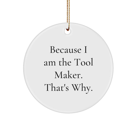 Tool Maker Memento Circle Ornament for Teens Christmas Gift - Image 1