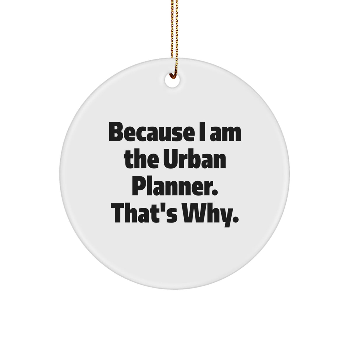 Urban Planner Gifts from Friends and Family, Funny Quote Circle Ornament for Men and Women, Christmas Unique Gifts for Urban Planner - Image 1