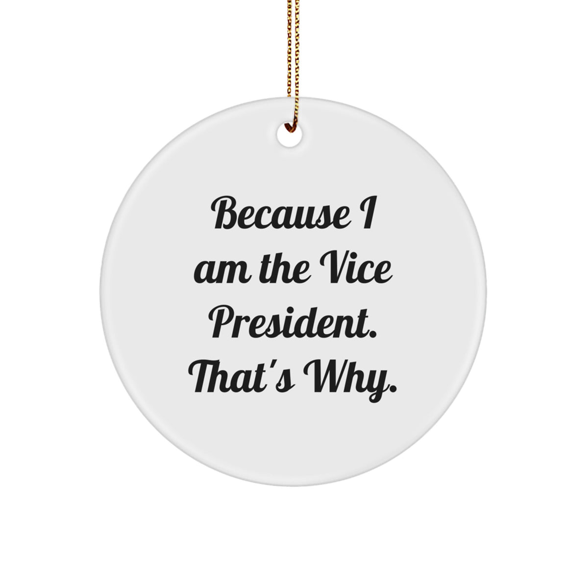 Christmas Ornament Gift for Teens Lighthearted Vice President Keepsake - Image 1
