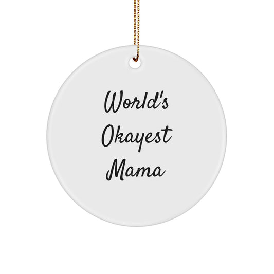 Mama Treasure Circle Ornament for a Daughter Christmas Gift - Image 1