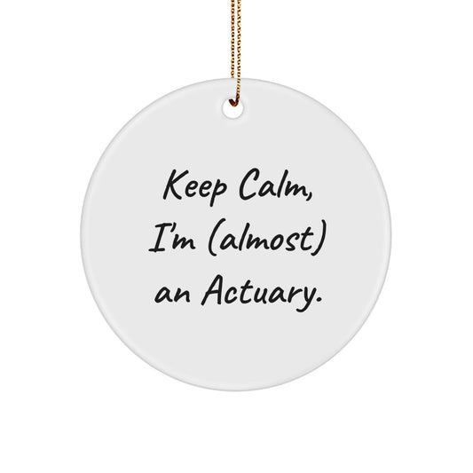 Calm Actuary Novelty Christmas Ornament for Friends Gift - Image 1