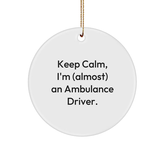 Ambulance Driver Keepsake Holiday Christmas Ornament for Him Gift - Image 1