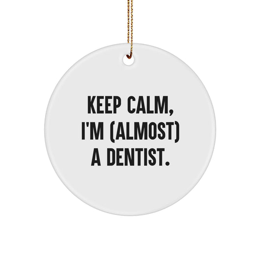 Circle Dentist Ornament Idea for Coworkers Holiday Christmas Gift - Image 1