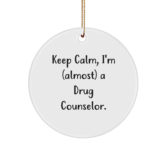 Drug Counselor Keepsake Christmas Ornament for Him Holiday Gift Bright - Image 1