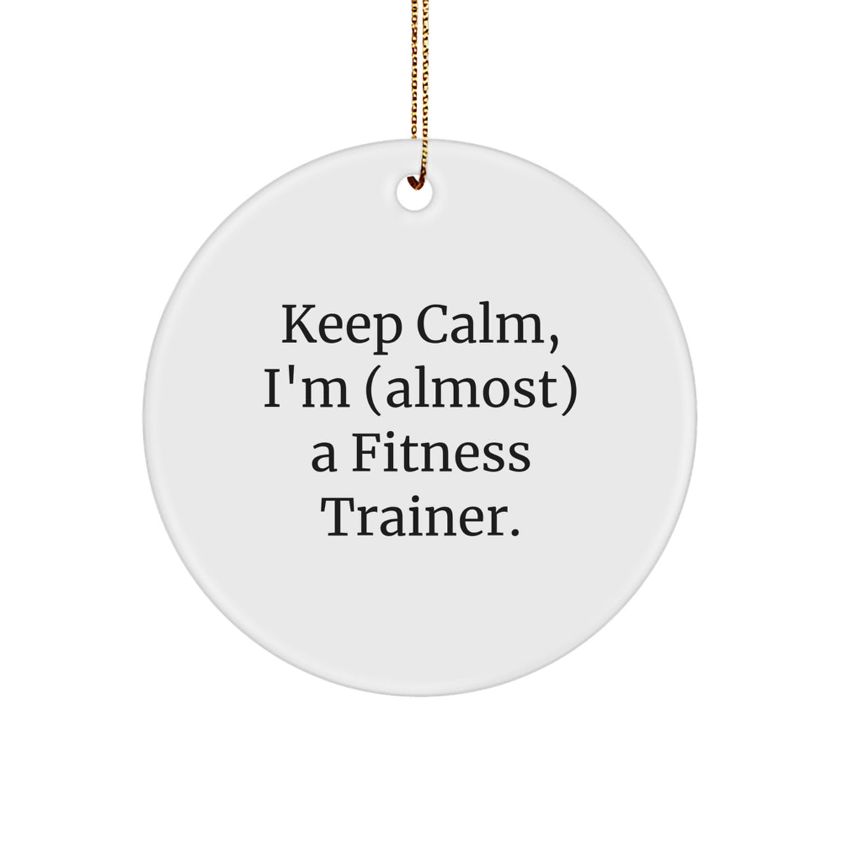 Christmas Gift for Her Fitness Trainer Circle Ornament Present - Image 1
