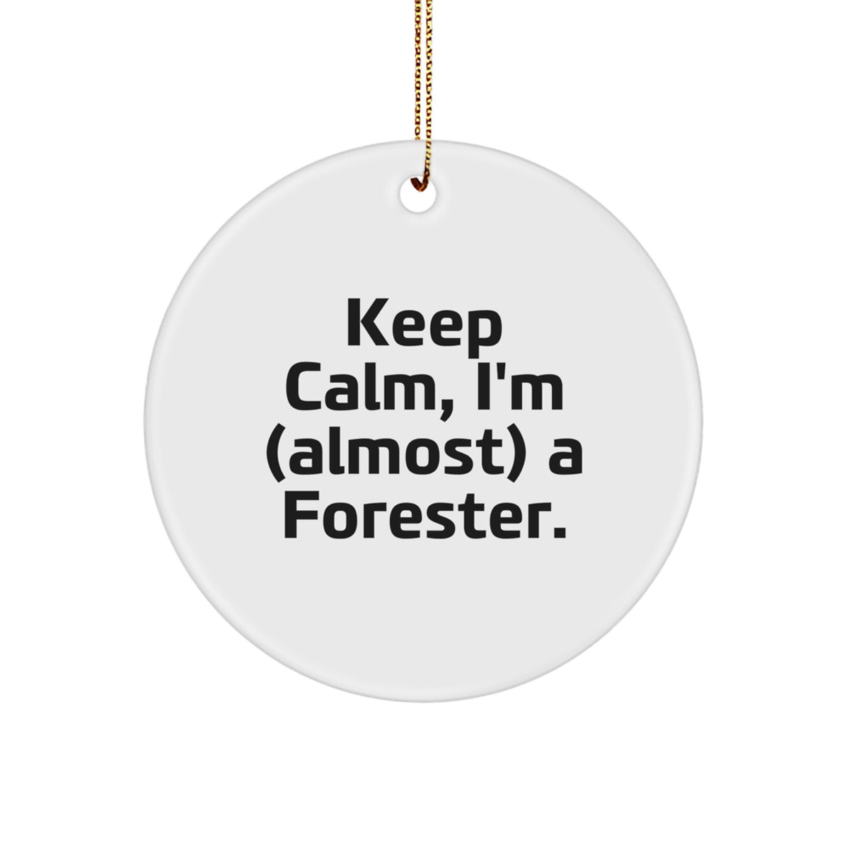 Witty Forester Christmas Ornament for Friends Gift - Image 1