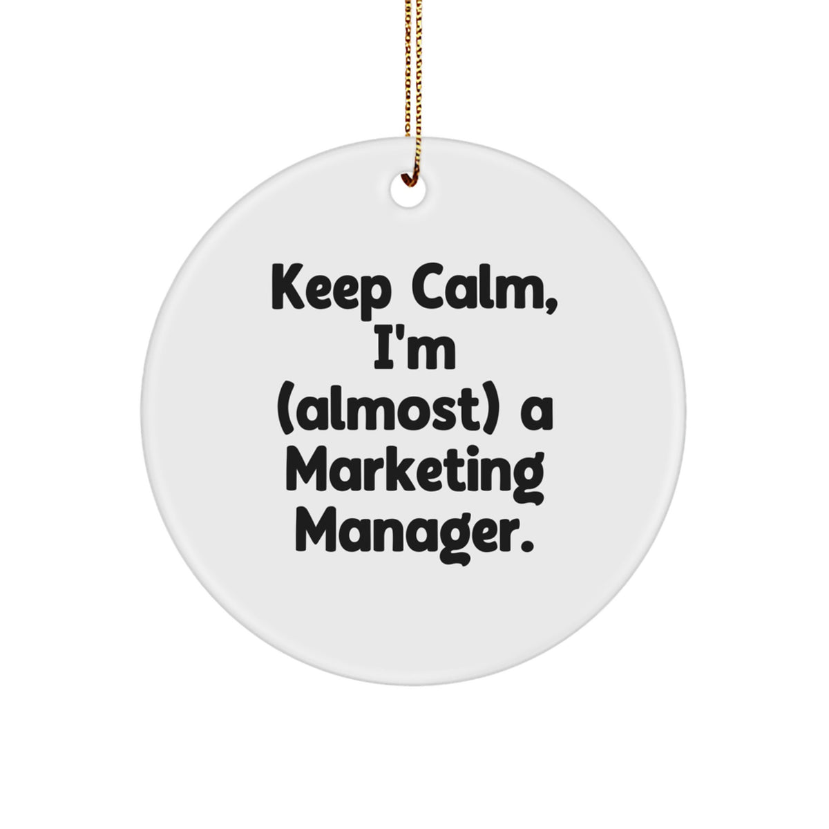 Marketing Manager Circle Ornament Christmas Gift for Coworkers Idea - Image 1