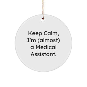 Medical Assistant Keep Calm Christmas Ornament for Coworkers Gift Idea - Image 1