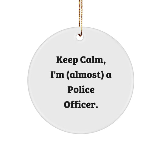 Favorite Christmas Ornament Gift for Police Officer Kids - Keep Calm - Image 1