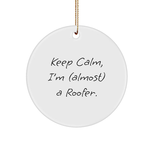 Christmas Gift for Her Roofer Keepsake Ornament Present White - Image 1