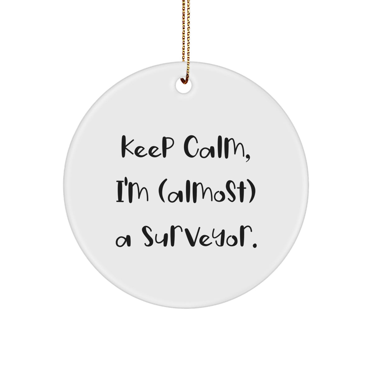 Surveyor Circle Ornament Idea for Coworkers Gift Christmas Holiday - Image 1