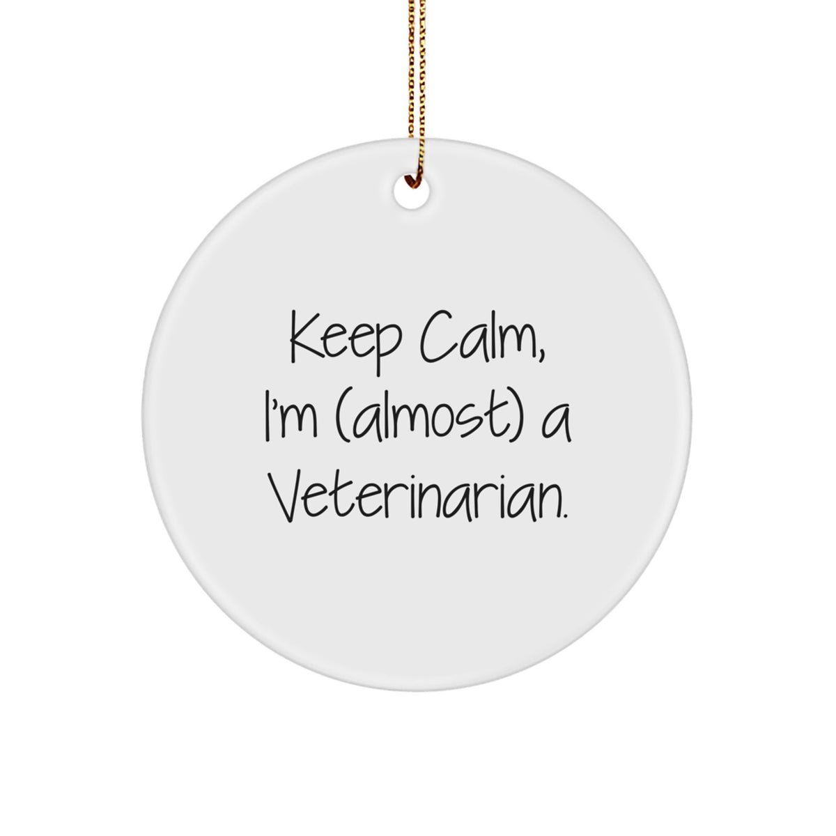 Veterinarian Favorite Circle Ornament for Kids Christmas Gift - Image 1