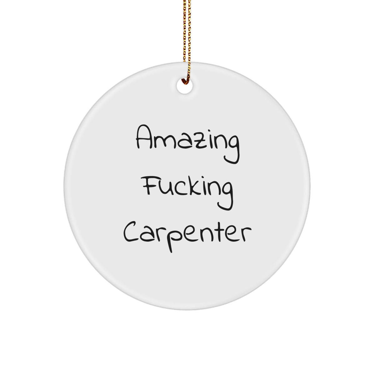 Carpenter Keepsake Christmas Ornament for Him Gift - Image 1