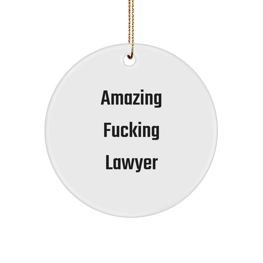 Christmas Ornament Gift Amazing Fucking Lawyer - A Playful Keepsake - Image 1