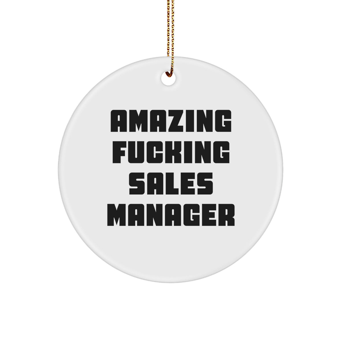 Sales Manager Circle Ornament Idea for Coworkers Christmas Gift - Image 1