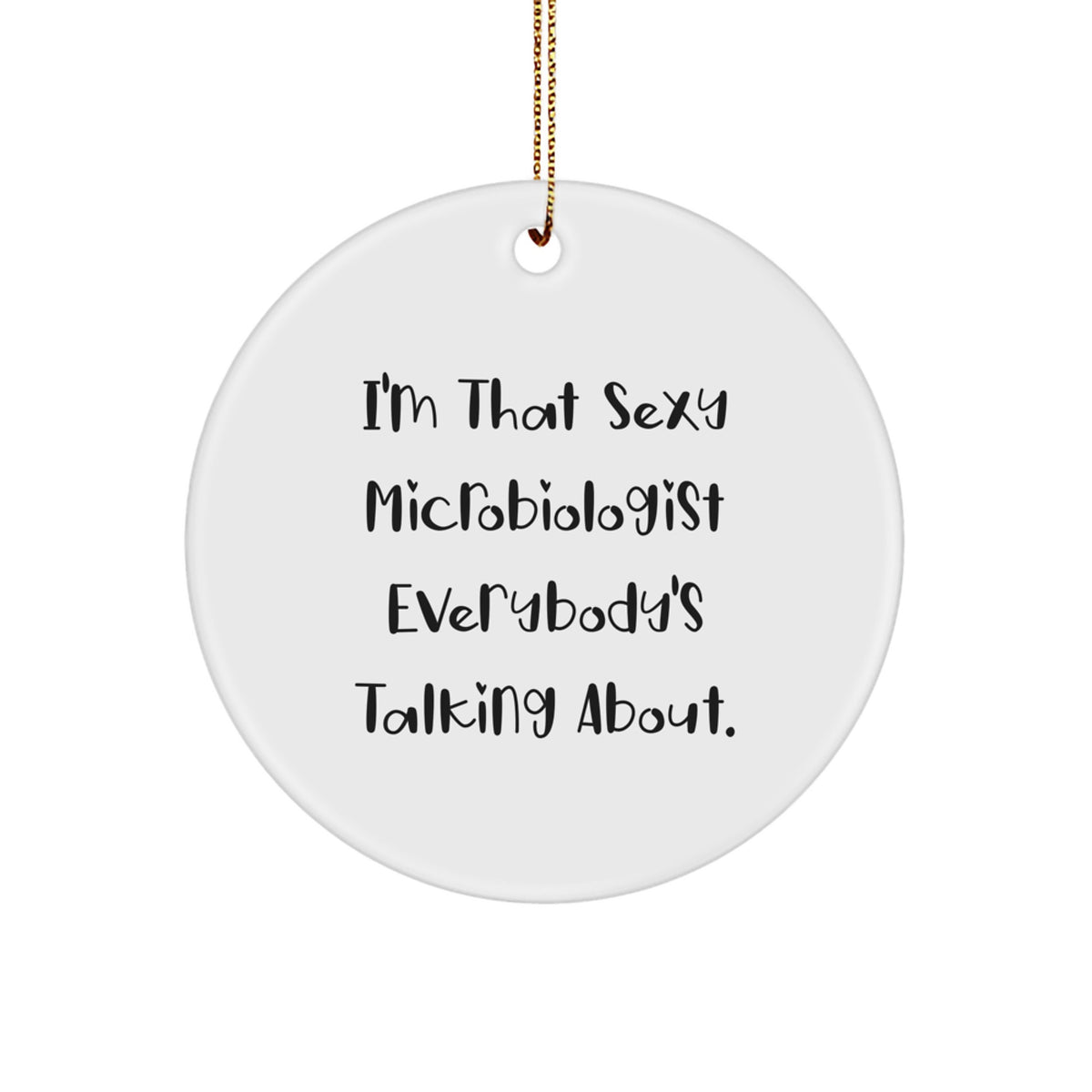 Christmas Gift Present for Her Microbiologist Circle Ornament - Image 1