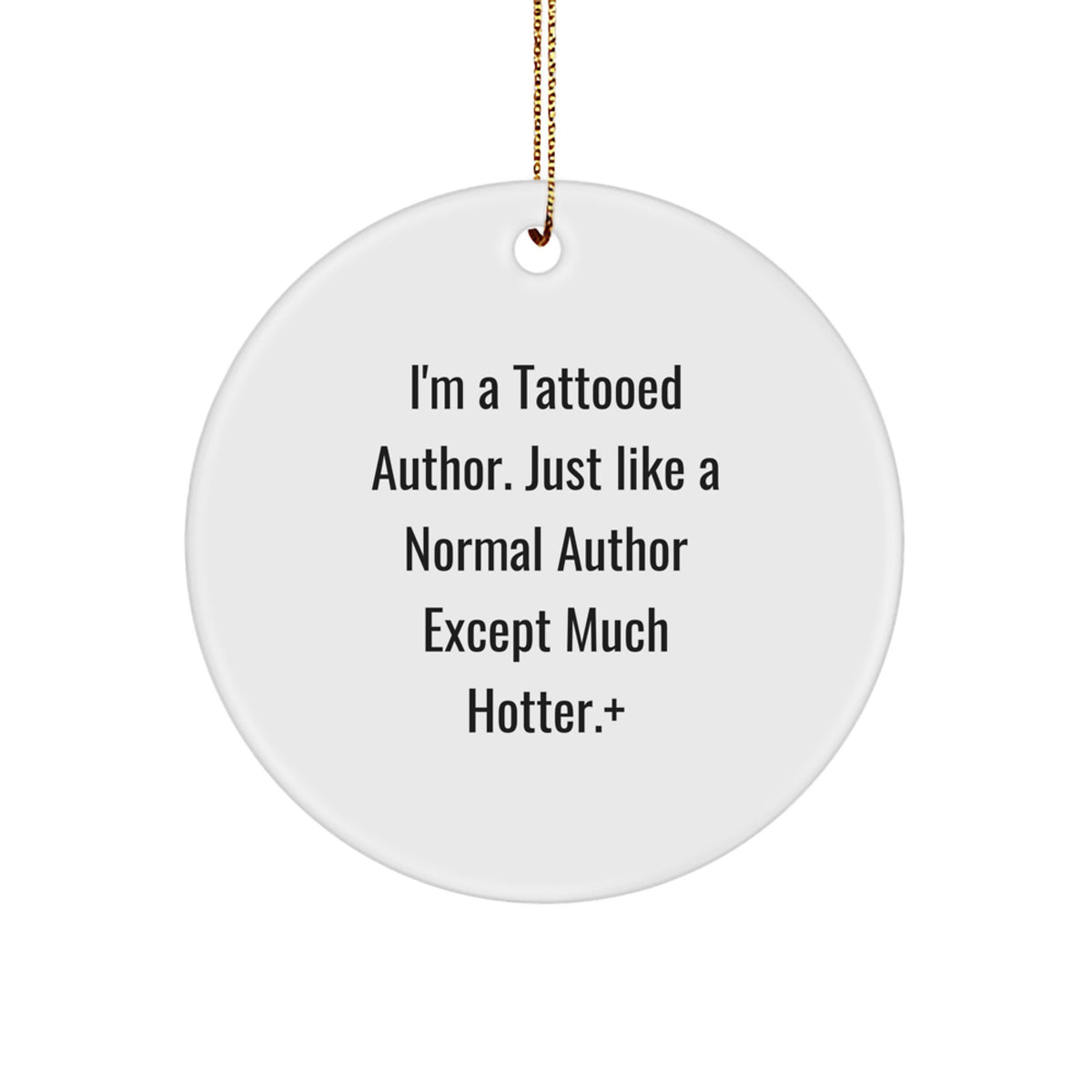 Christmas Ornament Gift for Family Sassy Tattooed Author - A Literary - Image 1