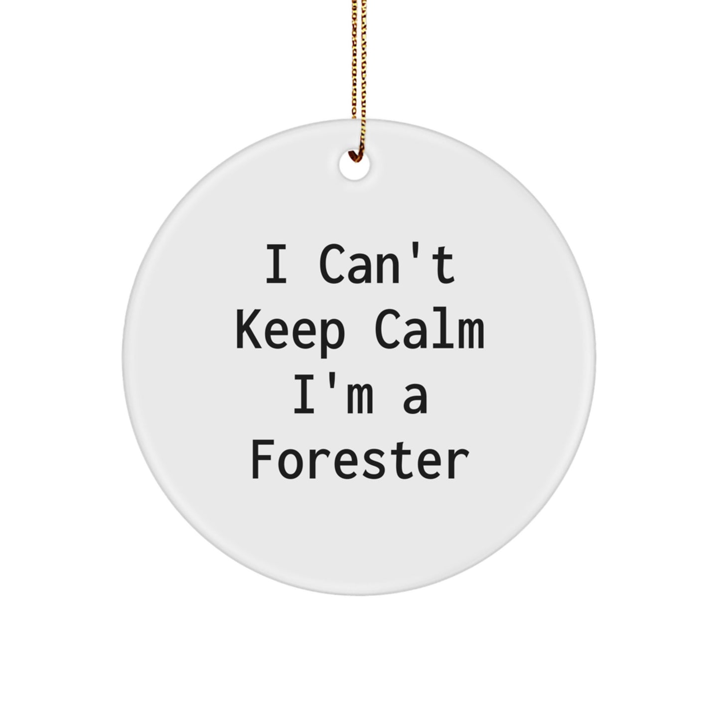 Funny Forester Gifts for Men, Forester Circle Ornament White, Gifts from Friends, Christmas Unique Gifts - Image 1