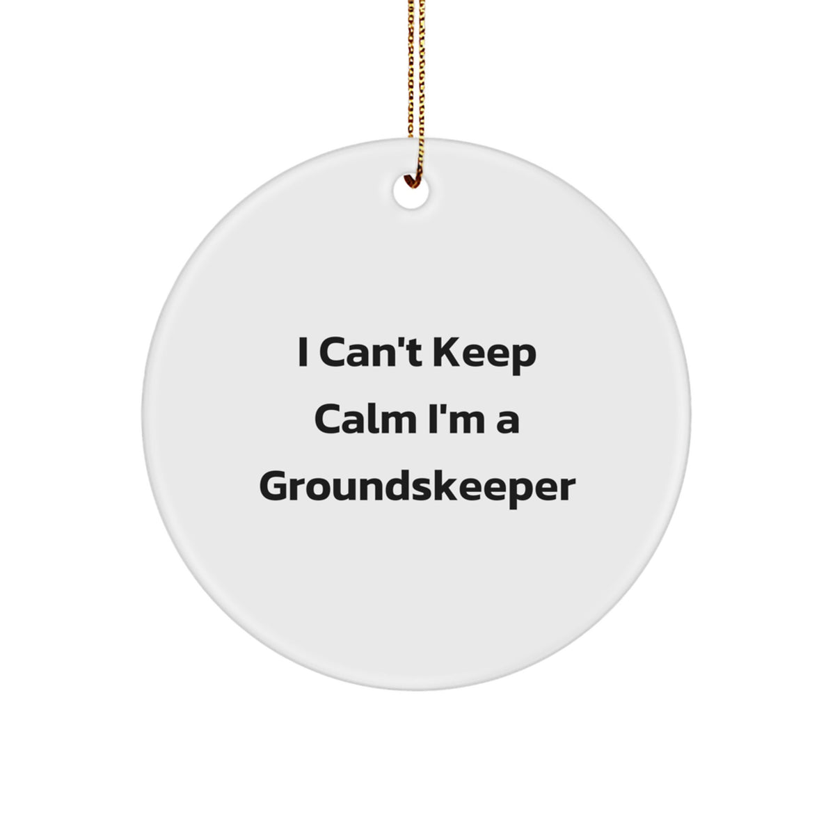 Funny groundskeeper Gifts for Men from Friends - I'm A groundskeeper Circle Ornament, Christmas Unique Decorations - Image 1